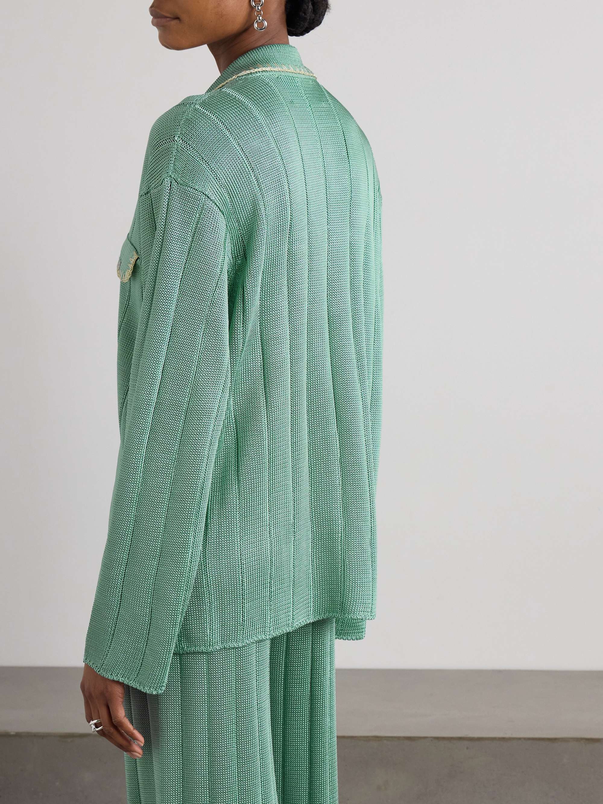 CALLE DEL MAR Ribbed-knit shirt