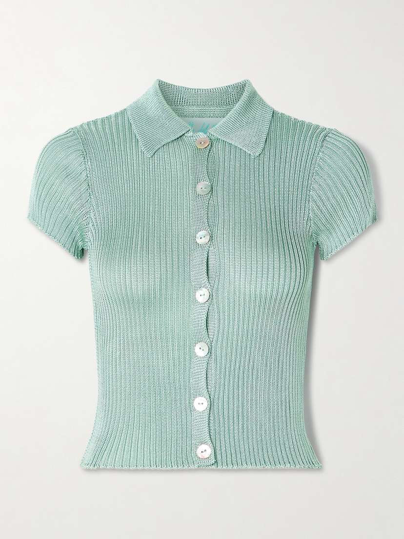 Calle Del Mar Ribbed-knit Cardigan