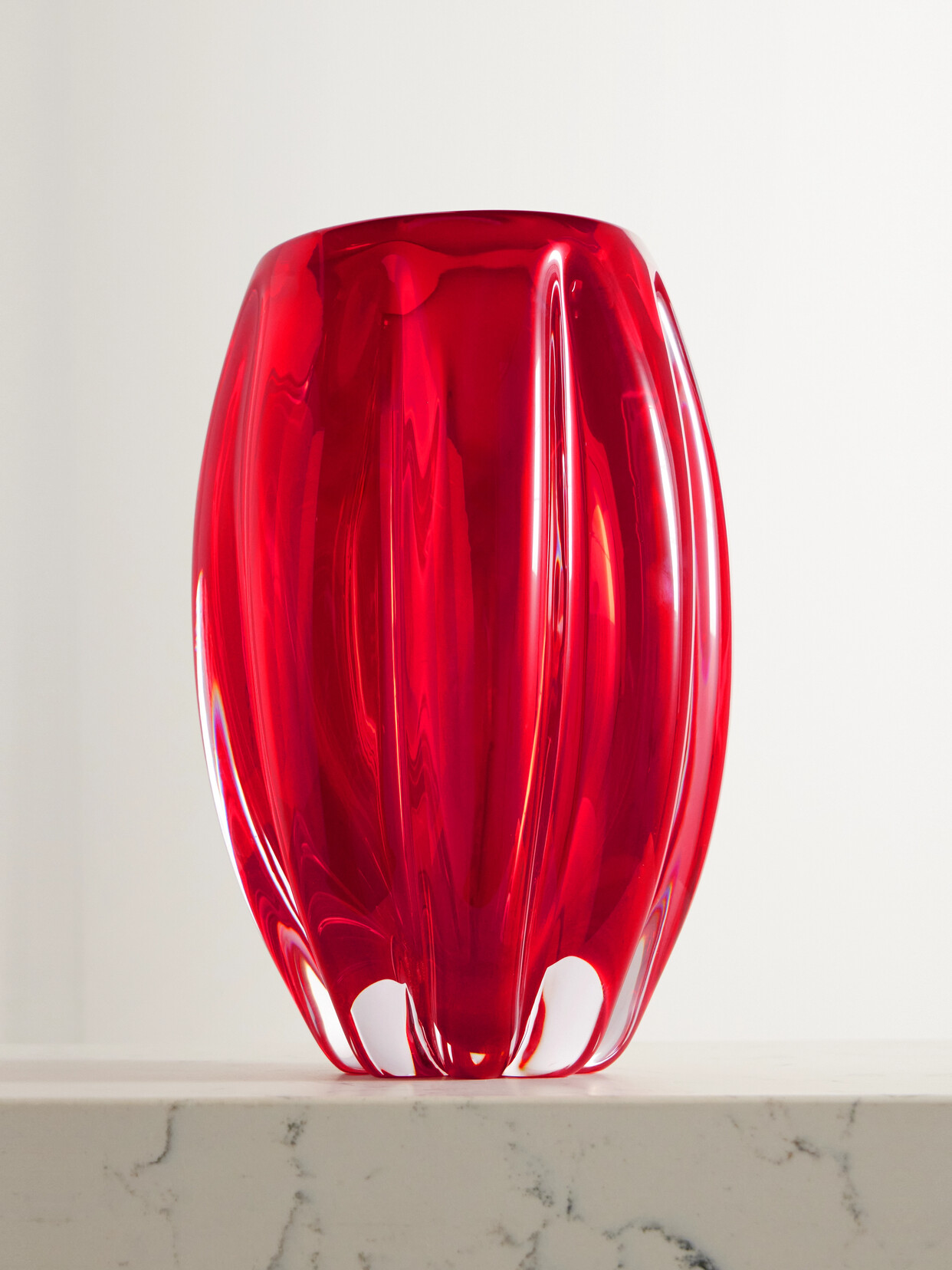 Yali Glass - The Fiori Uovo Glass Vase - Red