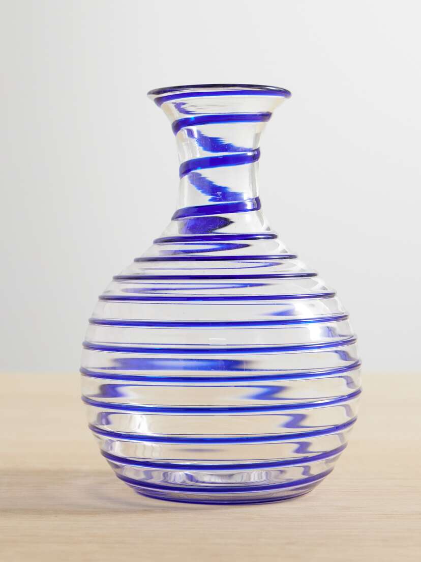 Yali Glass A Filo Striped Glass Carafe