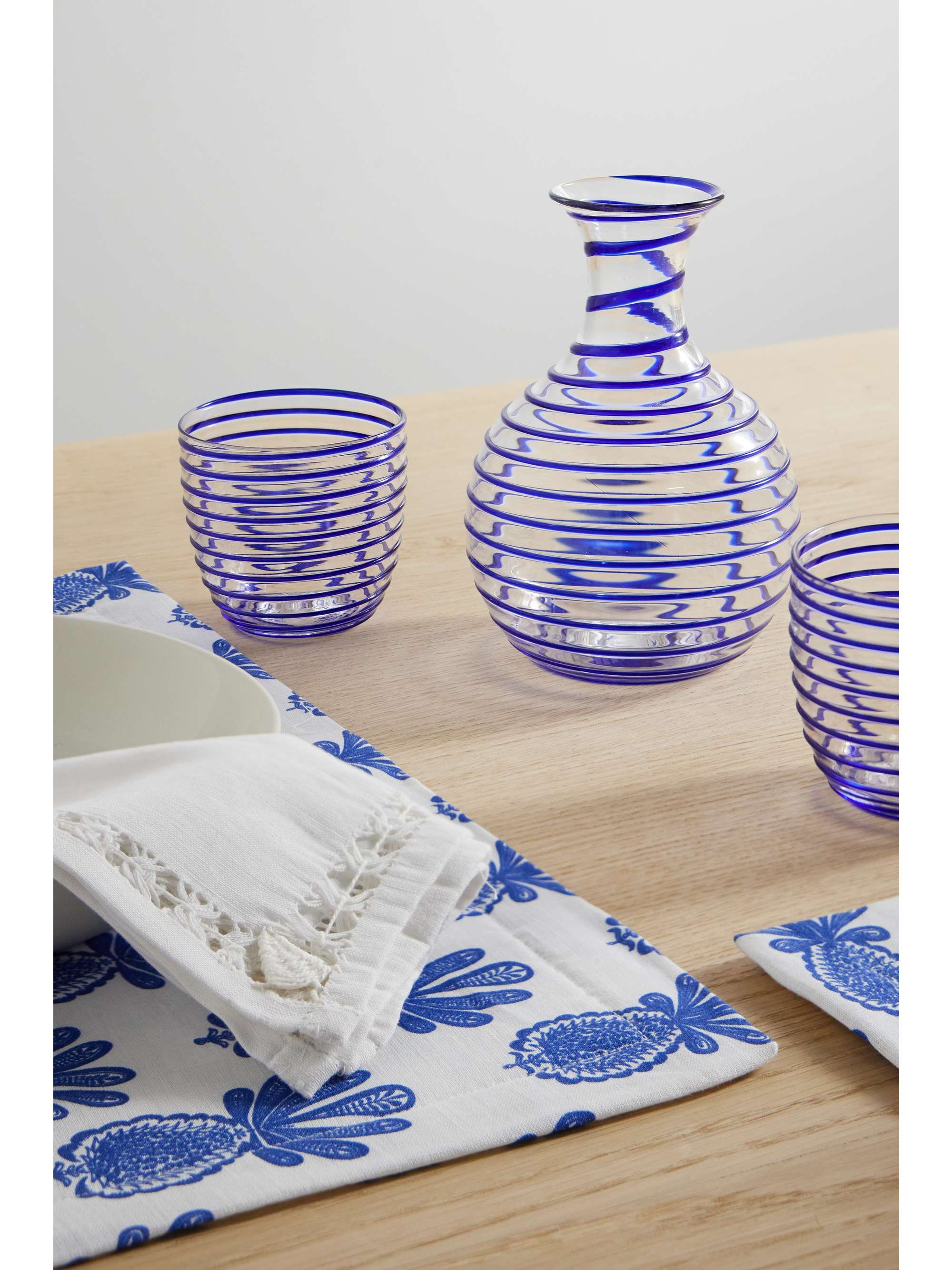 YALI GLASS A Filo striped glass carafe | NET-A-PORTER