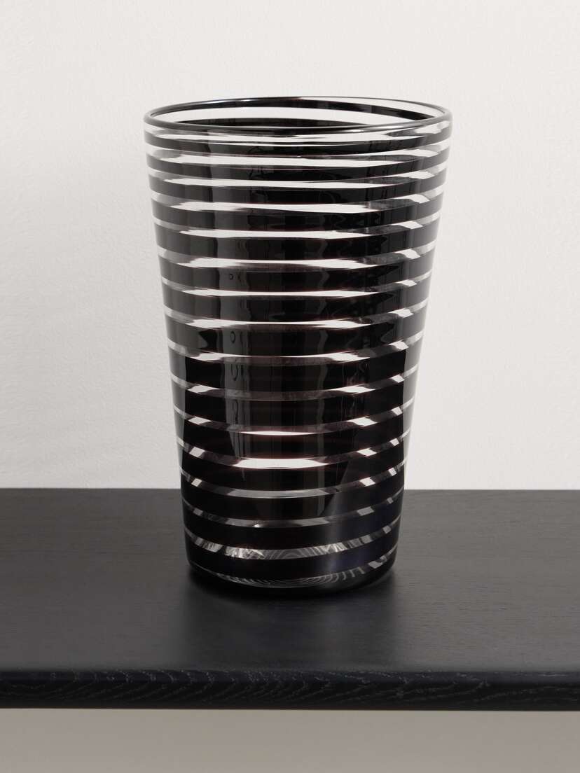 Yali Glass A Nastro Striped Glass Vase