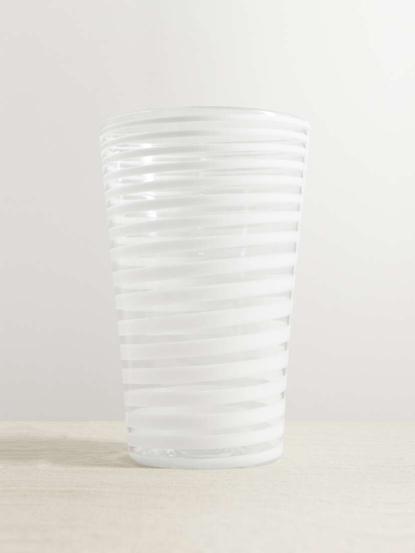 Yali Glass A Nastro Striped Glass Vase