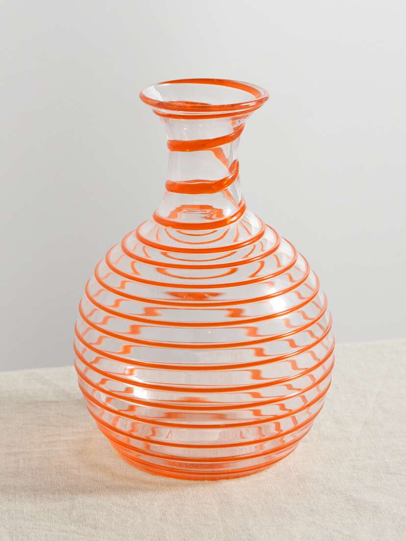 Yali Glass A Filo Striped Glass Carafe