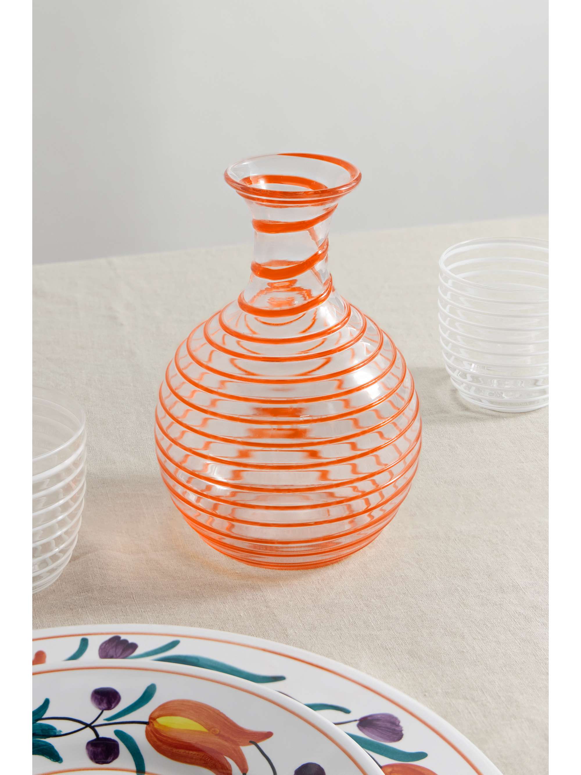 YALI GLASS A Filo striped glass carafe | NET-A-PORTER