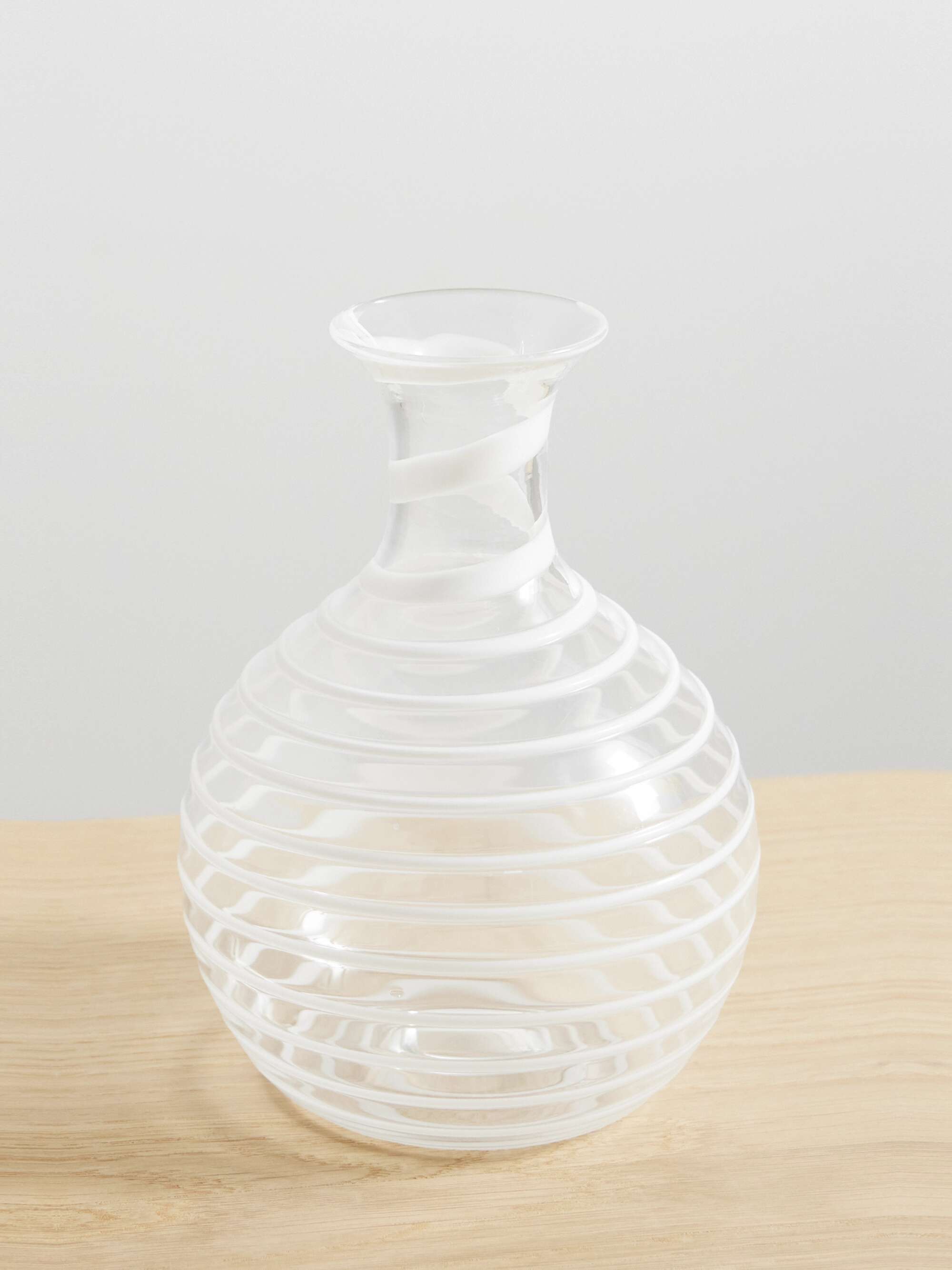 A Filo striped glass carafe