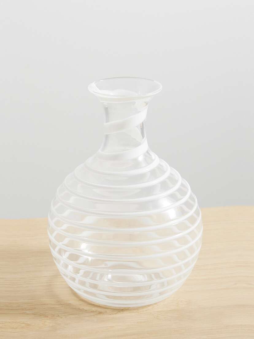 Yali Glass A Filo Striped Glass Carafe