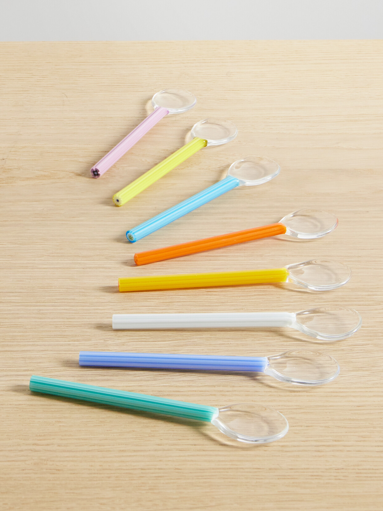 Yali Glass - Primavera Set Of Eight Glass Gelato Spoons - Multi