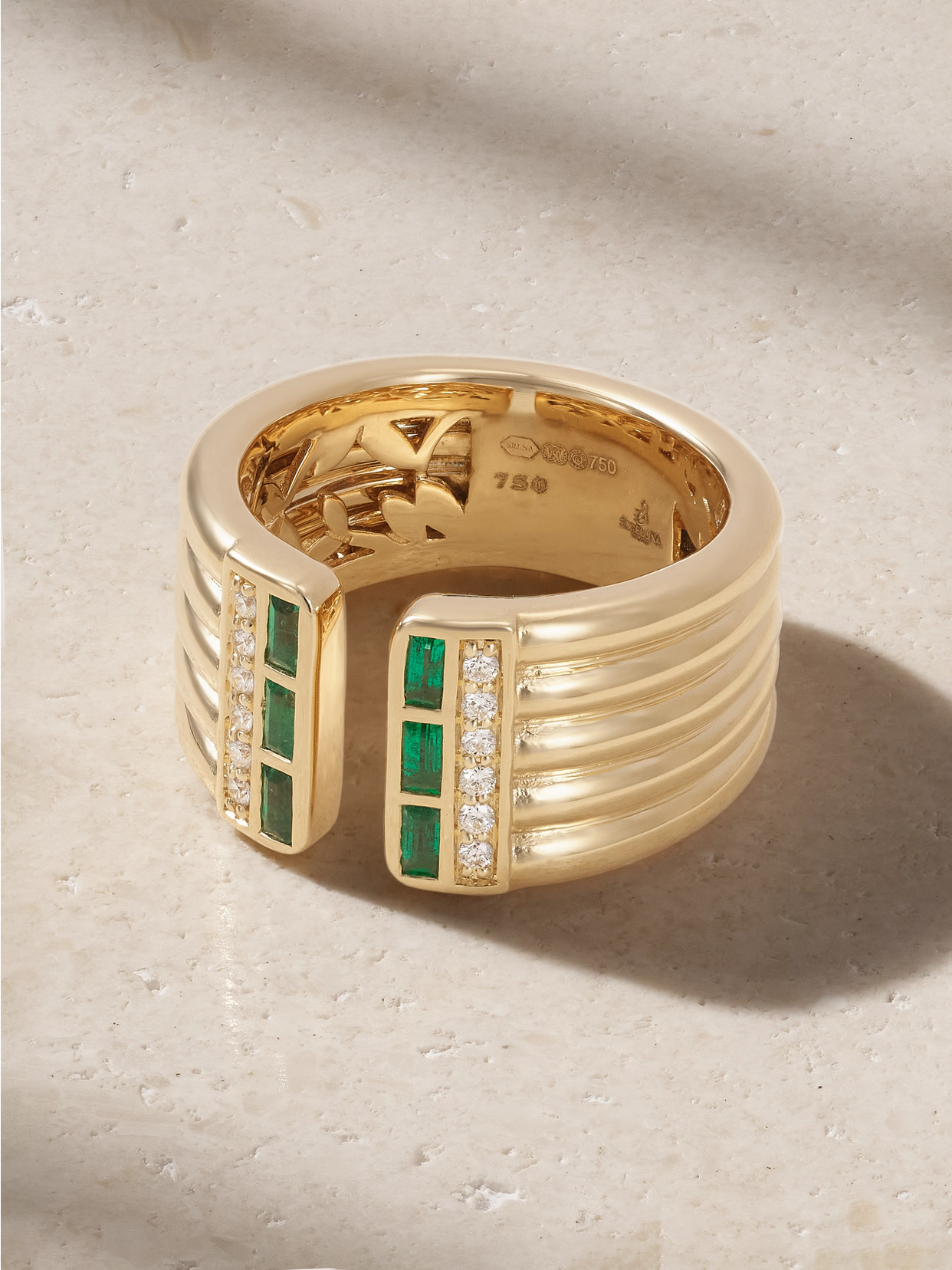 SORELLINA - Alba 18-karat Gold, Diamond And Emerald Ring - 6