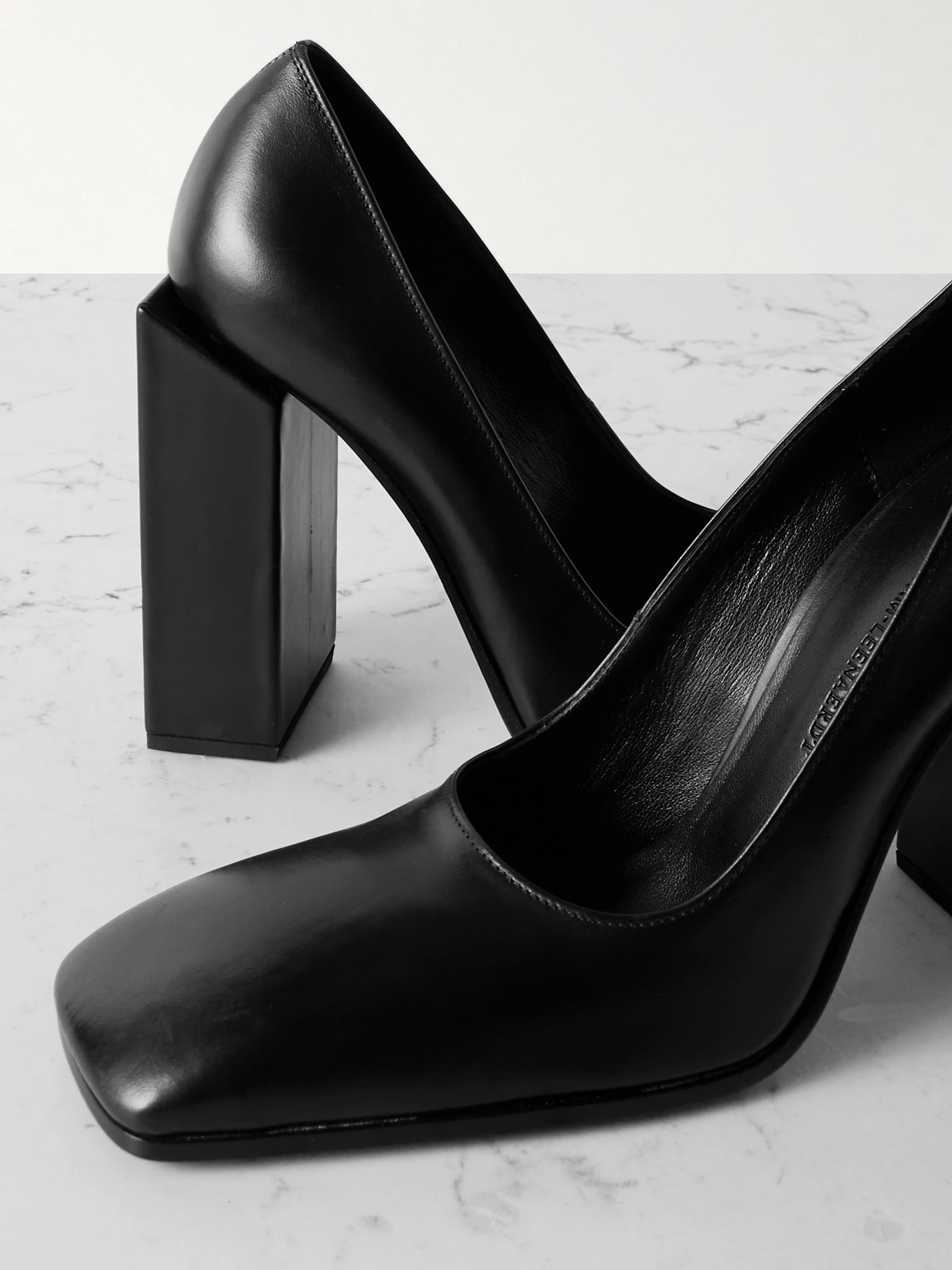 Marie Adam-leenaerdt Leather Pumps In Black