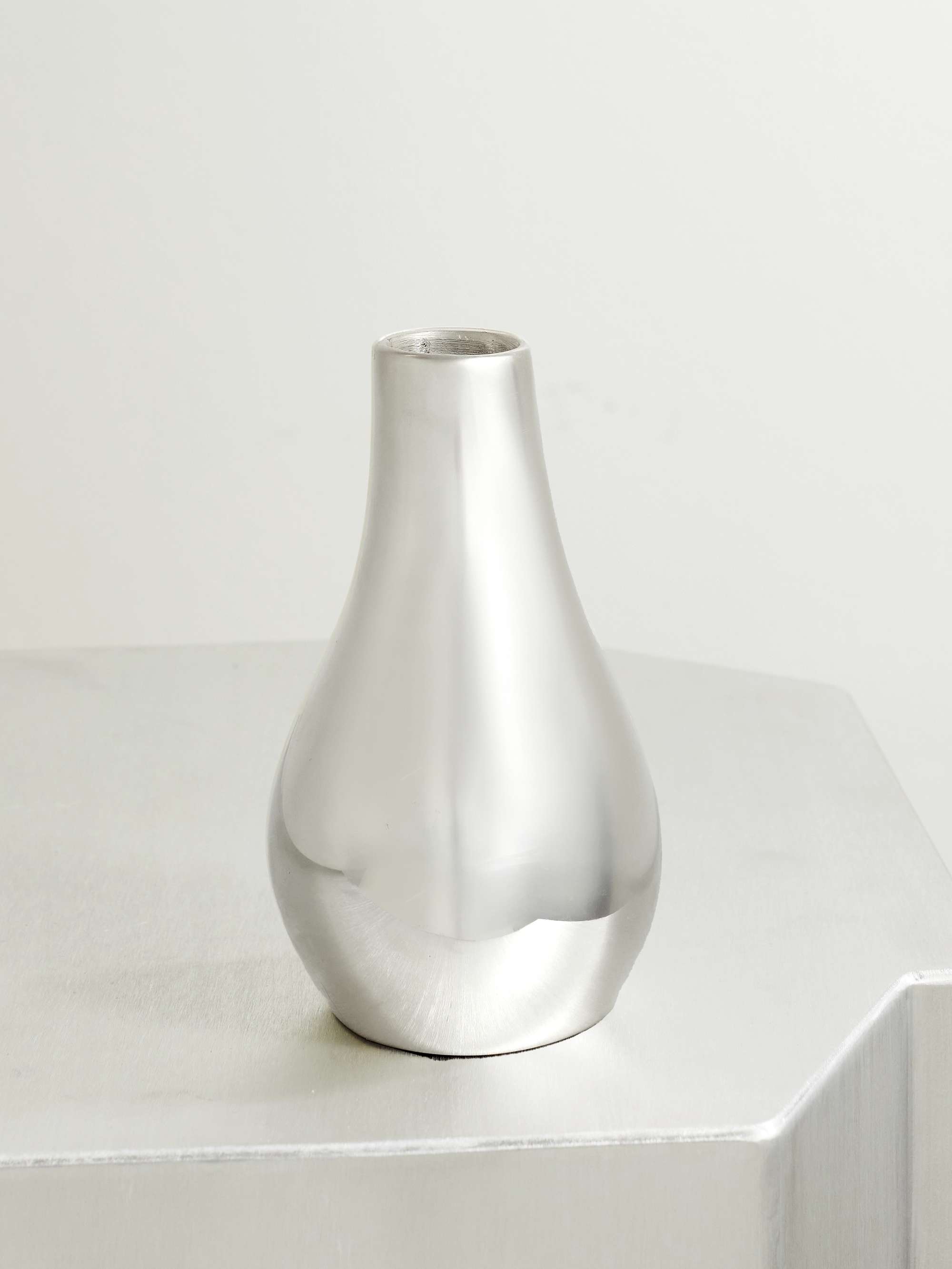 DINOSAUR DESIGNS Liquid medium silver-plated vase