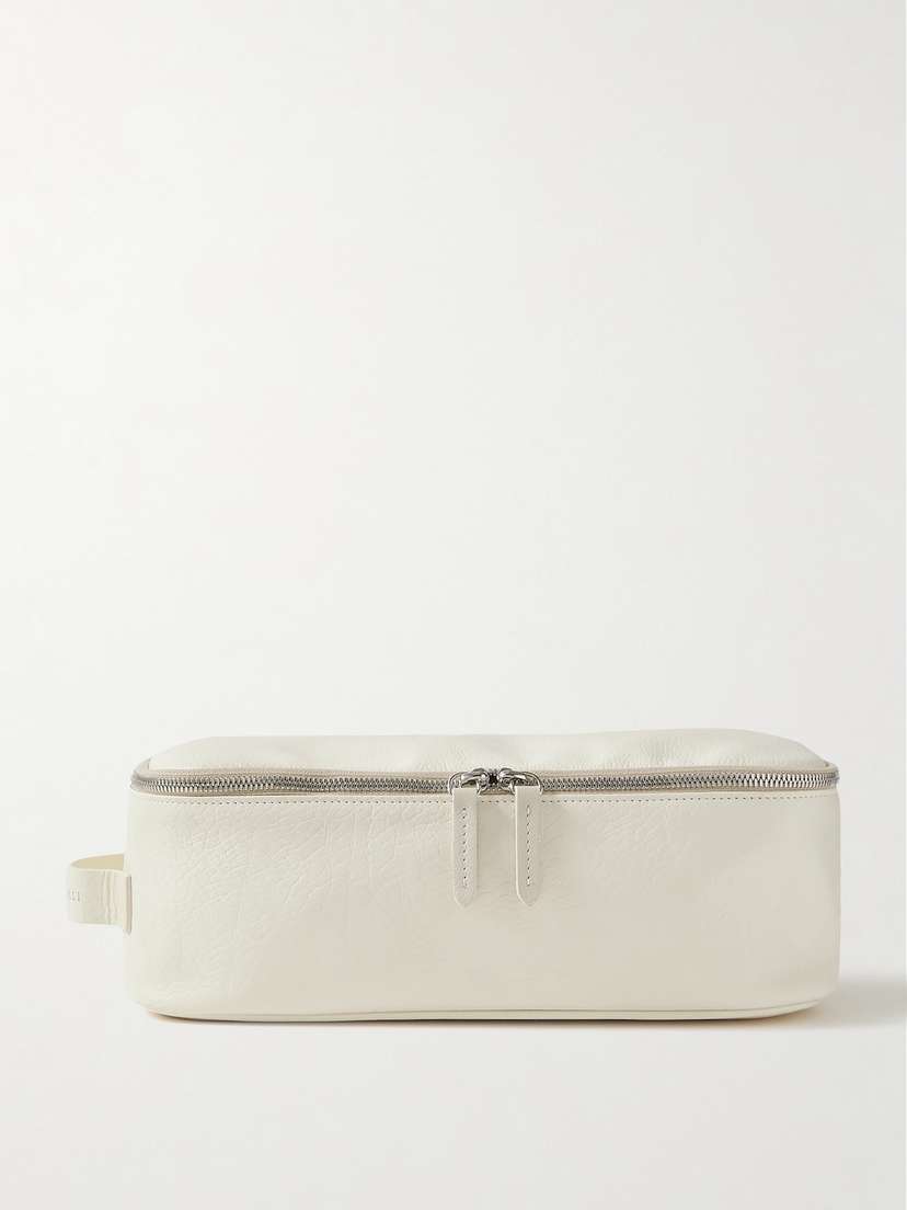 Brunello Cucinelli Textured-leather Cosmetic Case
