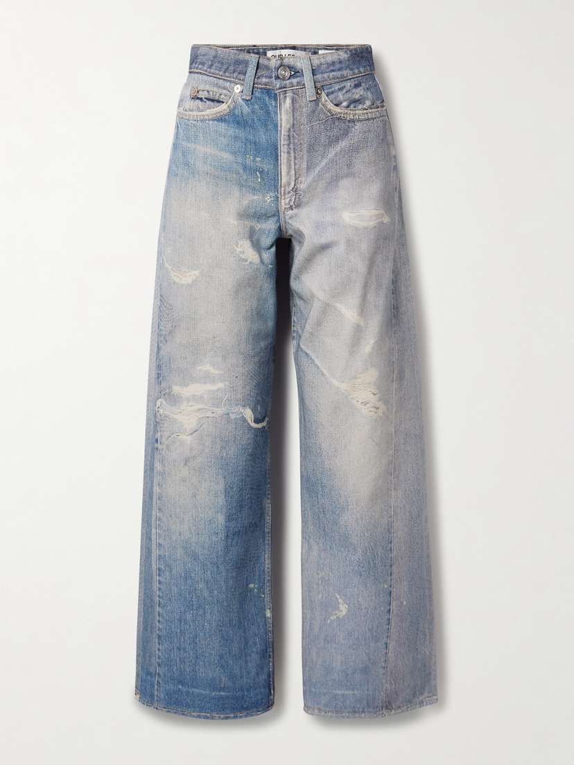 Our Legacy Two-tone Printed Boyfriend Jeans