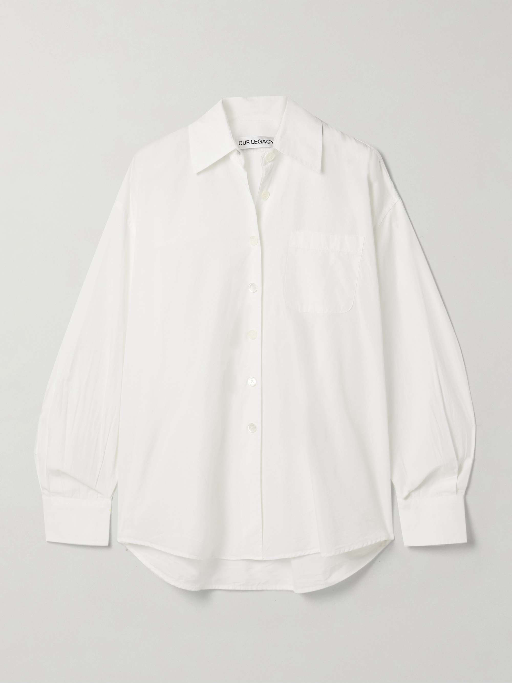 OUR LEGACY Borrowed oversized cotton-blend poplin shirt | NET-A-PORTER