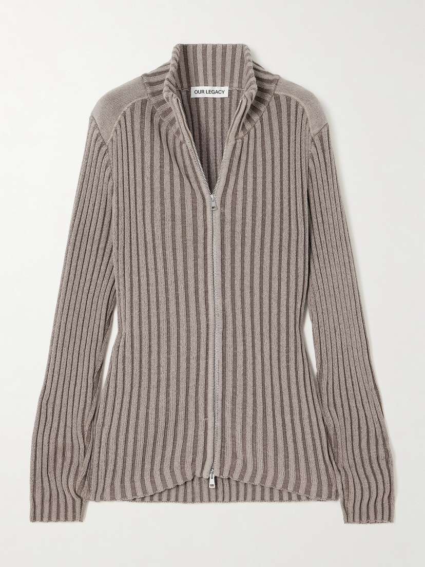 Our Legacy Ribbed Cotton And Cashmere-blend Cardigan