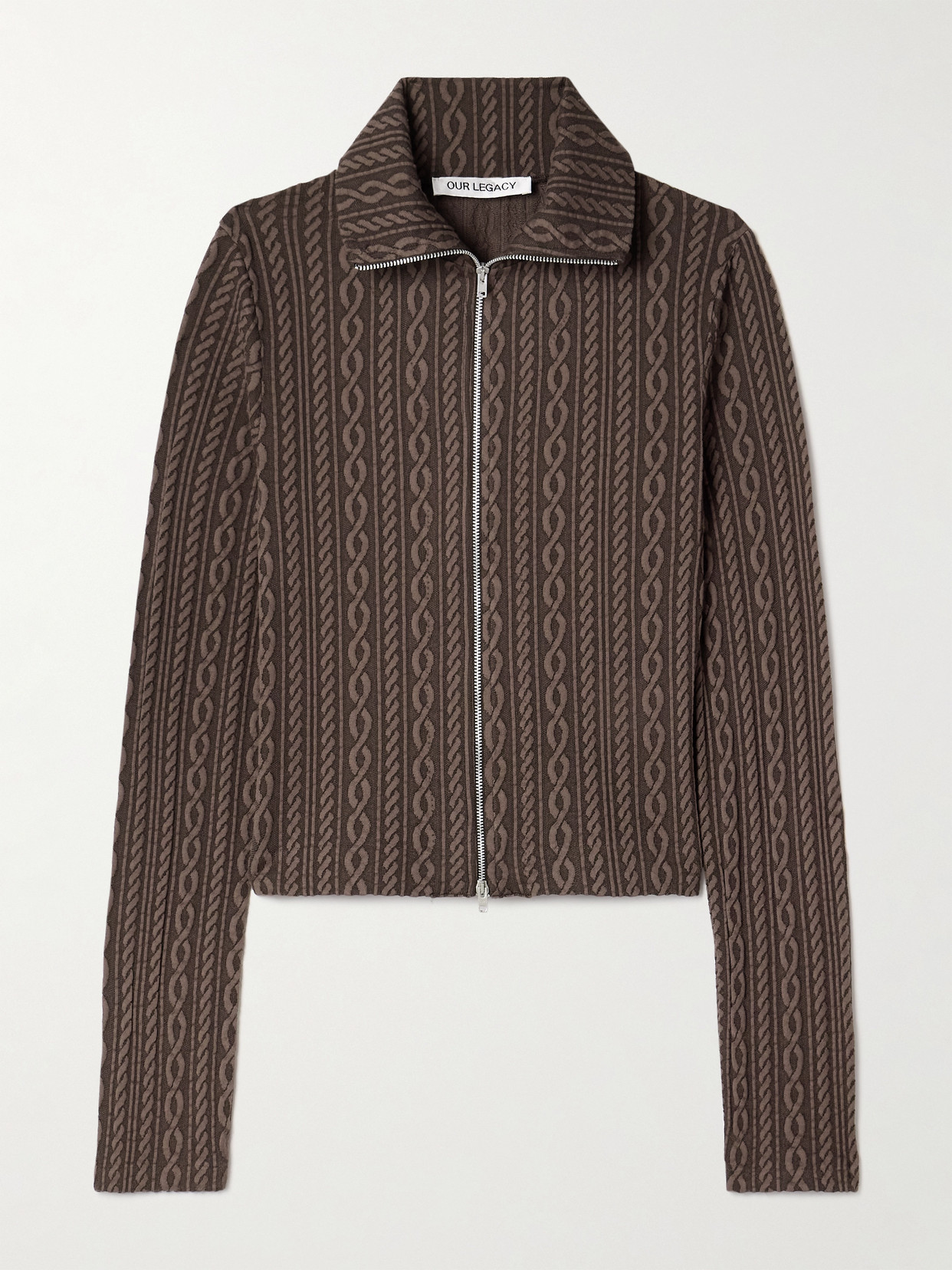 Shop Our Legacy Cotton-blend Cardigan In Brown