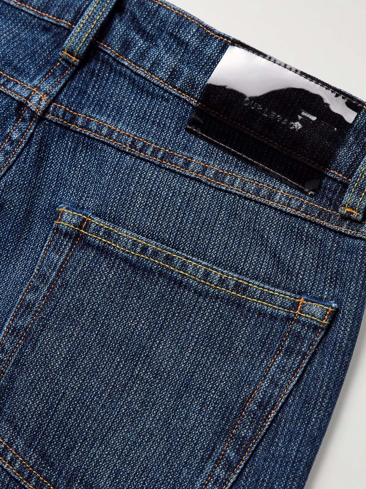 Linear High-Rise Straight-Leg Jeans