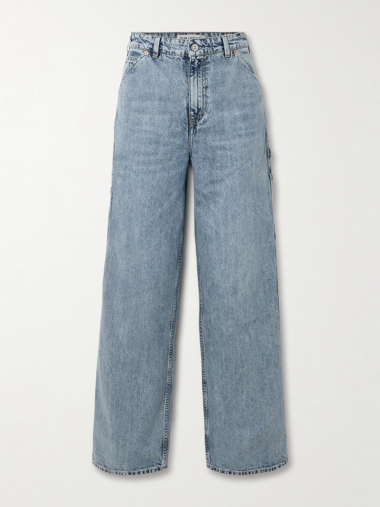 Our Legacy Linear Cut Wide-leg Jeans In Blue