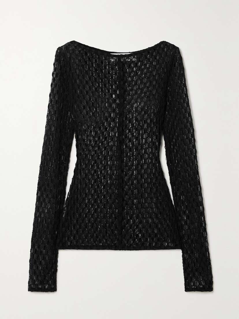 RÓHE Stretch Cotton-blend Lace Top