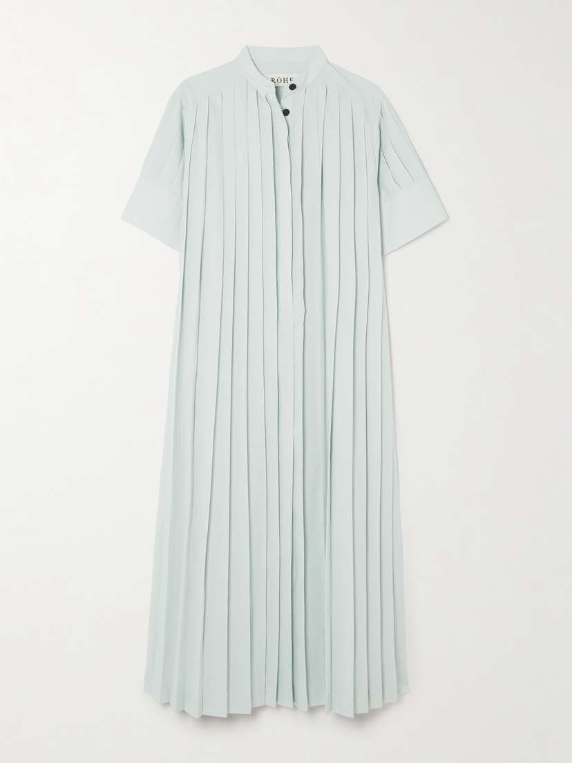 RÓHE Pleated Woven Maxi Dress
