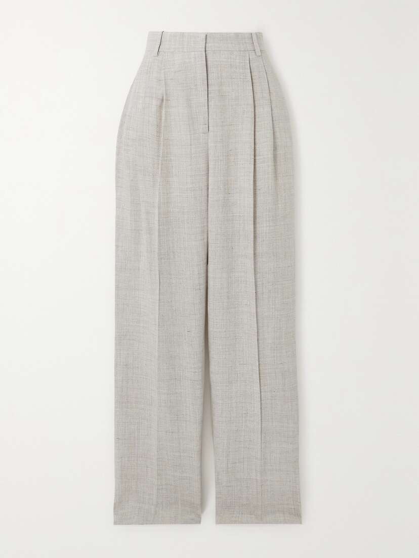 RÓHE Pleated Woven Wide-leg Pants