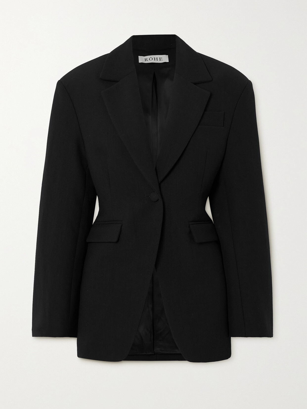 RÓHE Woven Blazer - Black