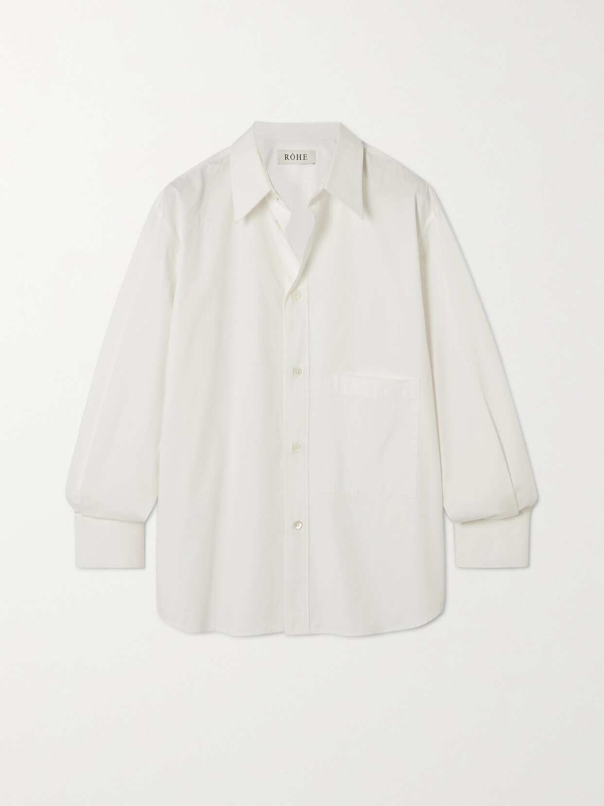 RÓHE Oversized Cotton-poplin Shirt - White