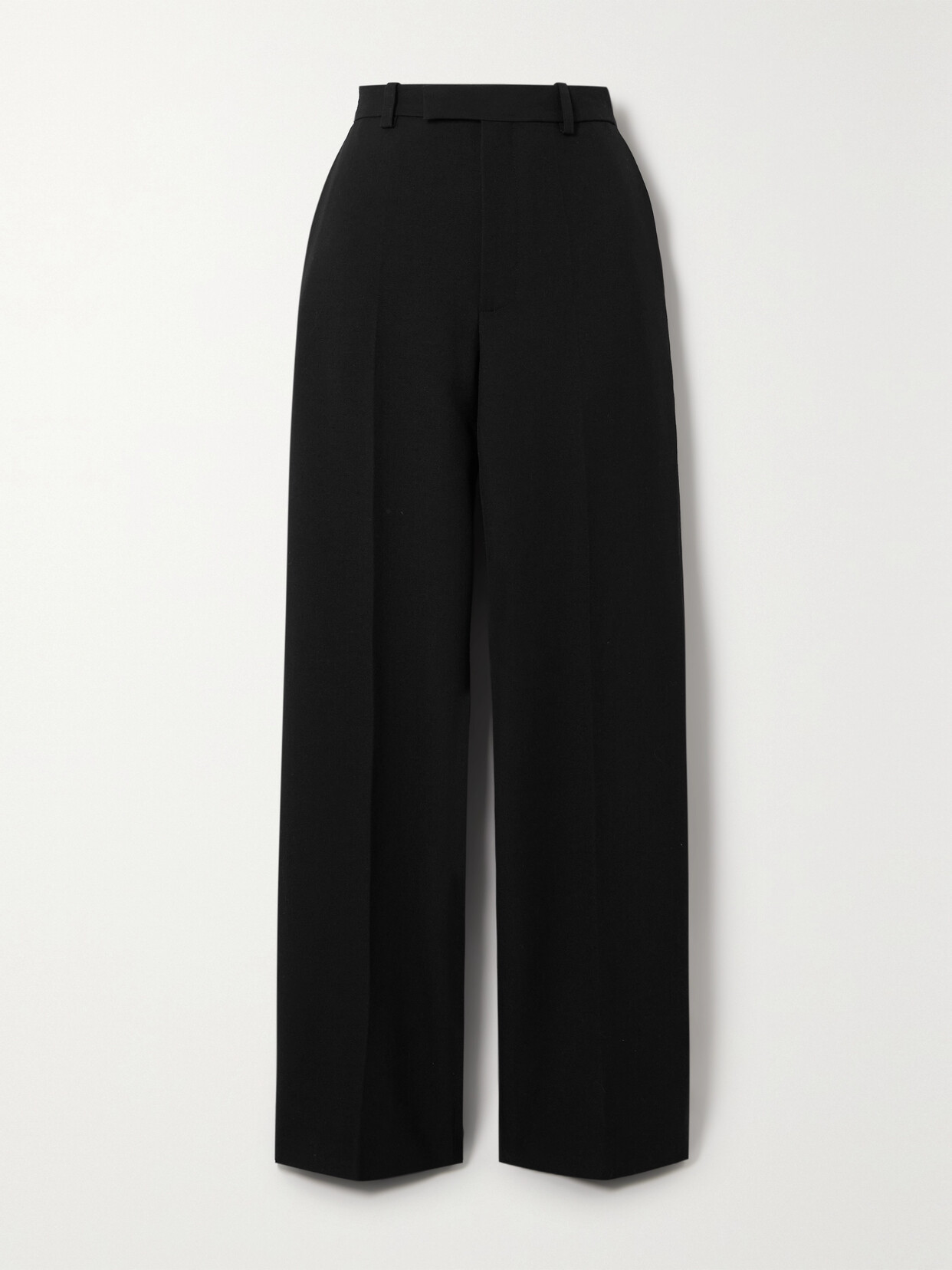 Shop Rohe Wool-blend Twill Straight-leg Pants In Black