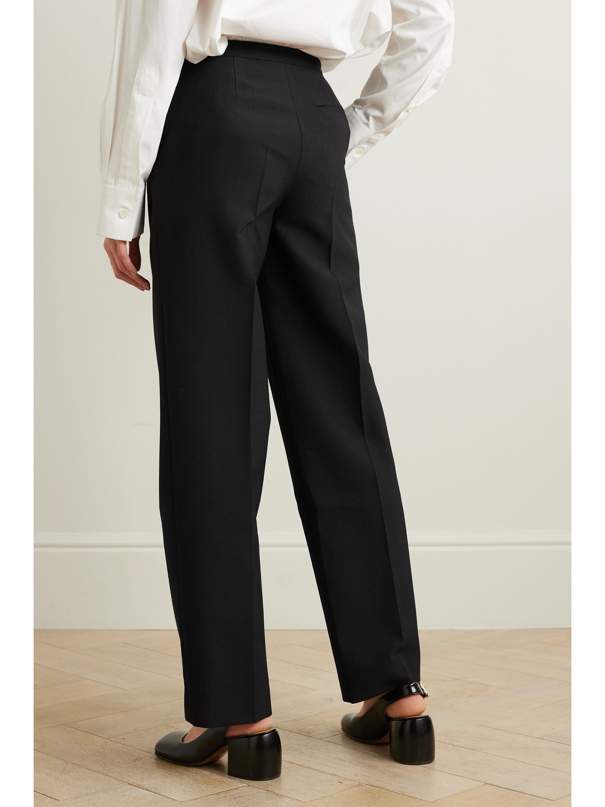 Rohe Woven Straight-leg Pants In Black