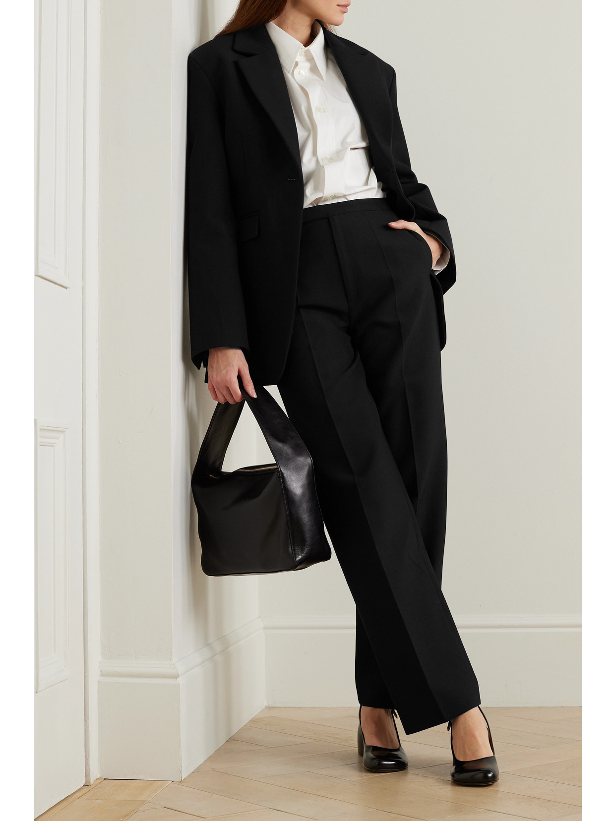 Rohe Woven Straight-leg Pants In Black