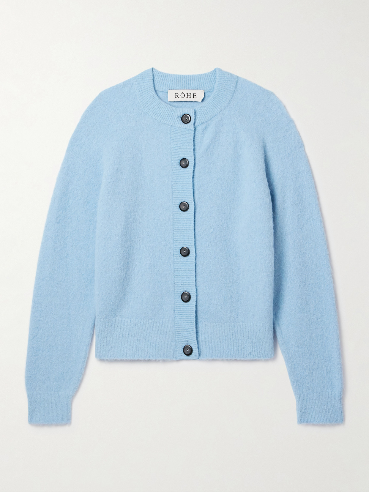 RÓHE Brushed-knit Cardigan - Blue