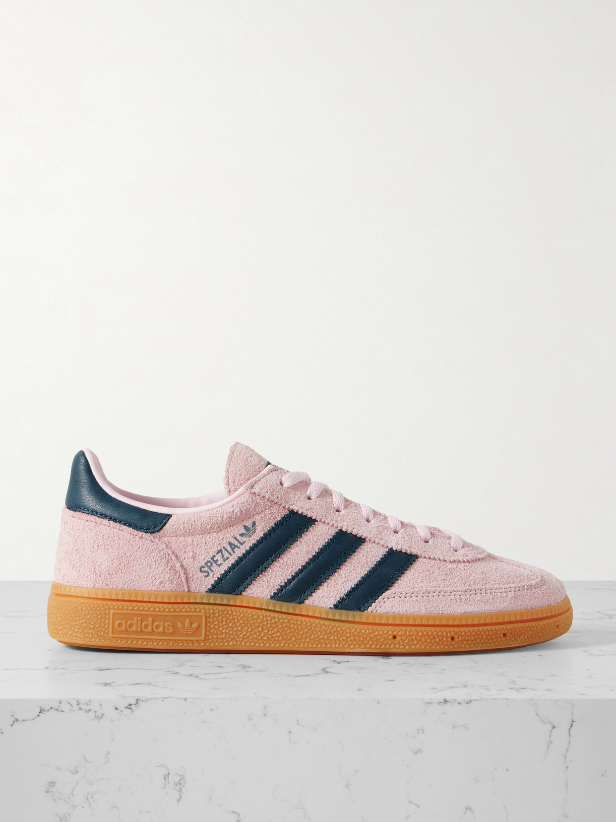 adidas Originals - Handball Spezial Leather-trimmed Suede Sneakers - Pink