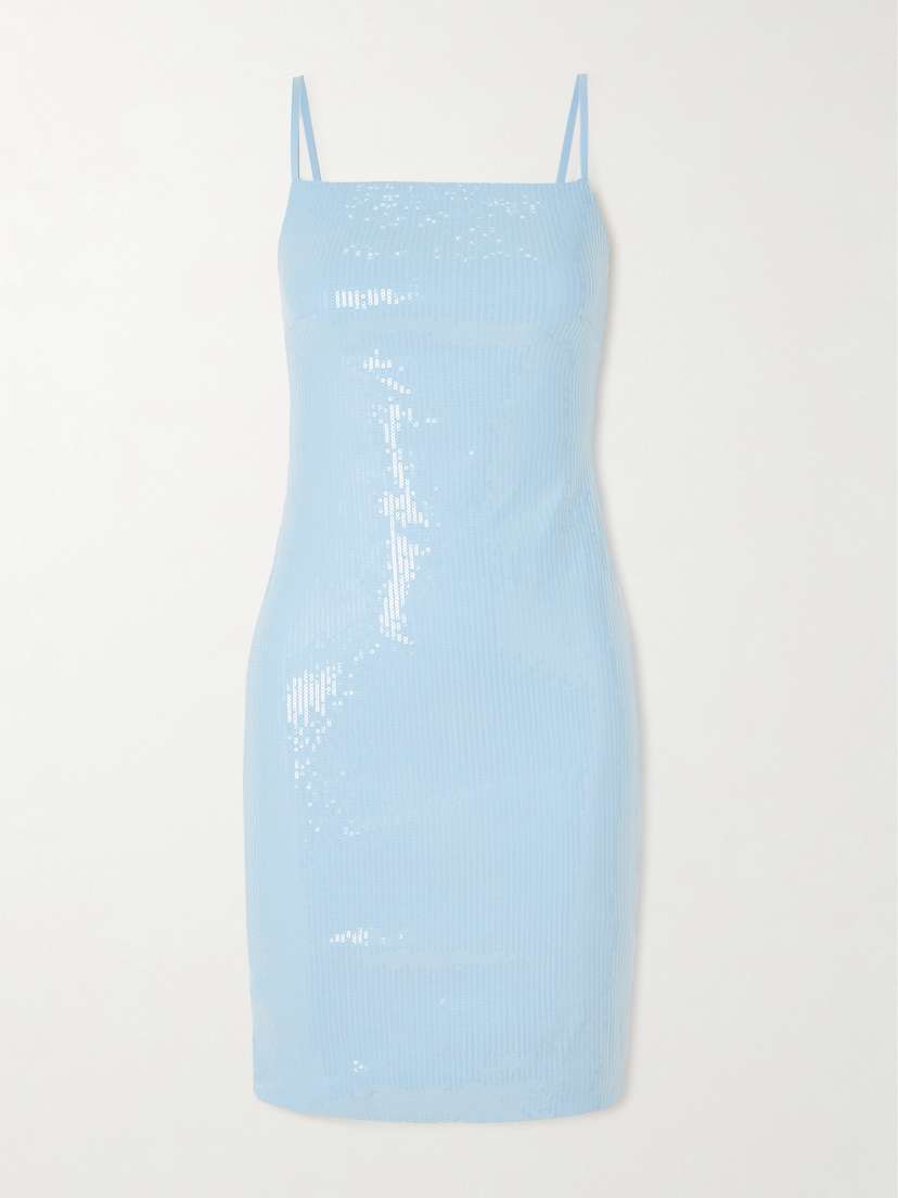 Rotate Birger Christensen Sequined Stretch Recycled-jersey Mini Dress