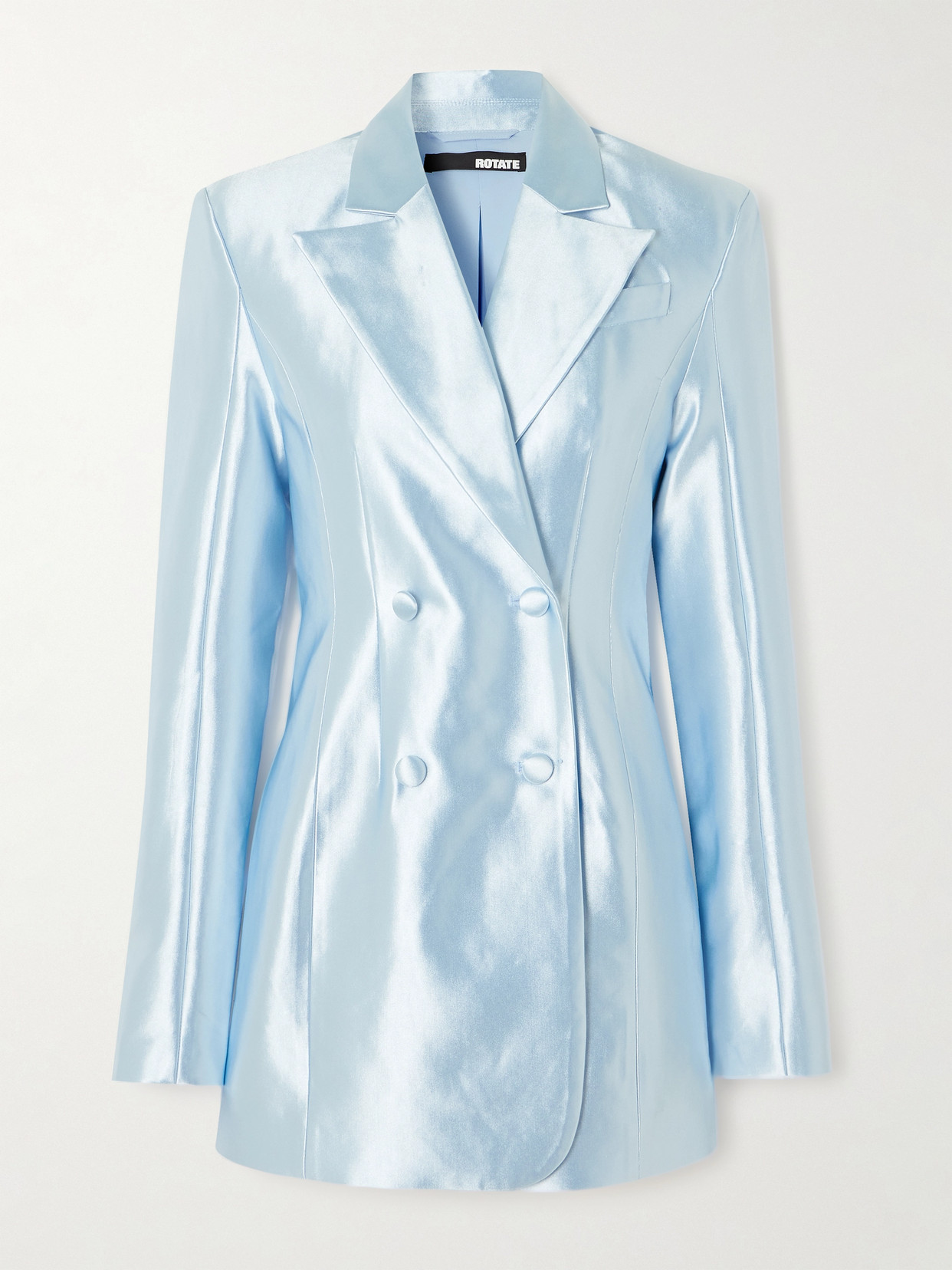 Rotate Birger Christensen Double-breasted Blazer Dress In Blue