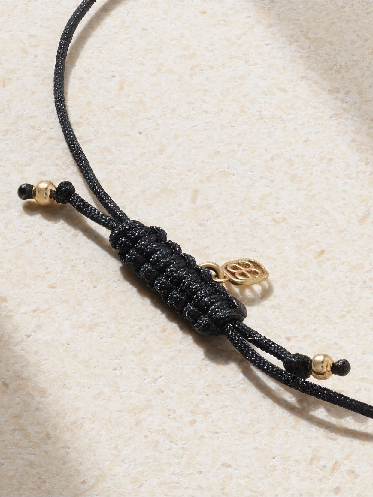 Sydney Evan 14-karat Gold, Cord And Diamond Bracelet In Gold
