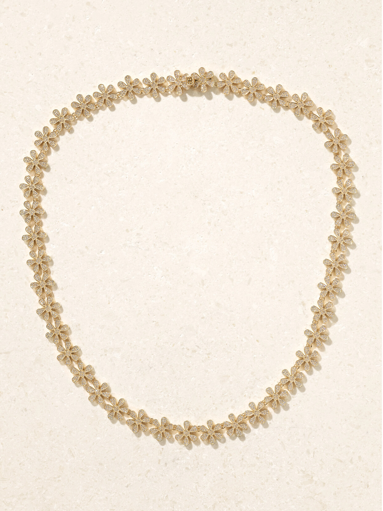 Sydney Evan - Daisy Eternity 14-karat Gold Diamond Necklace - One size
