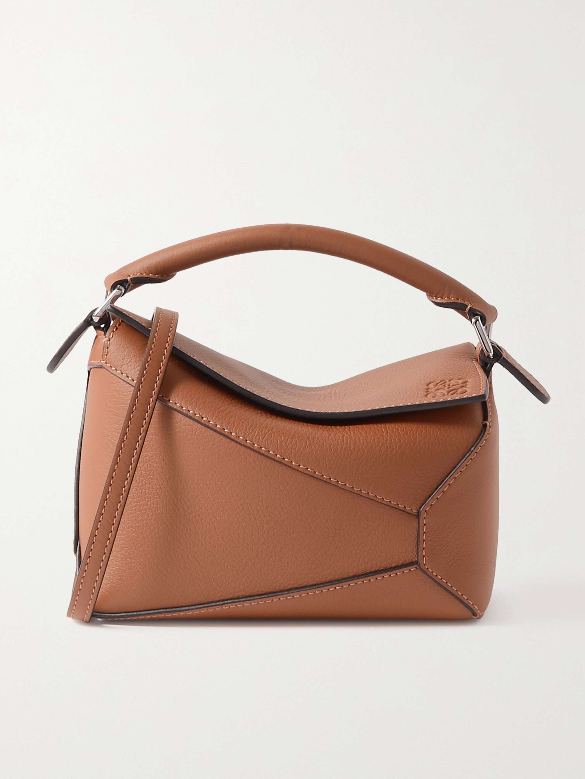 Shop LOEWE Puzzle Mini Leather Shoulder Bag