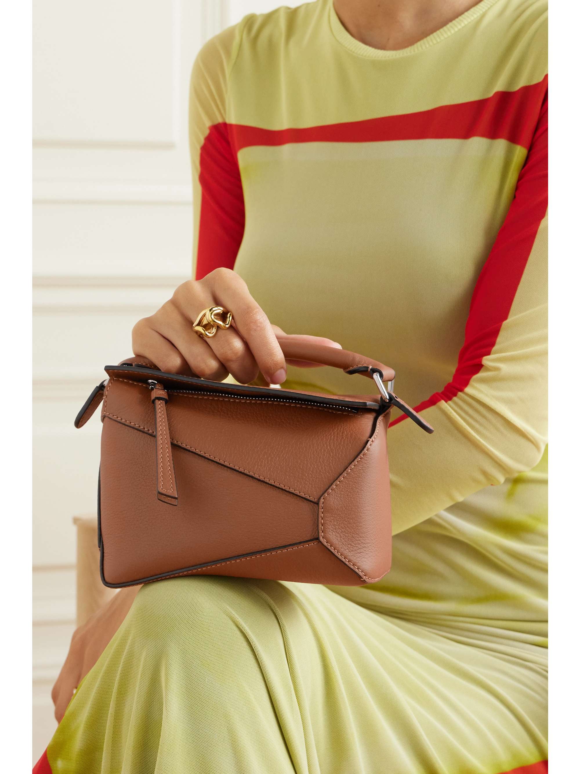 Puzzle Edge small leather shoulder bag