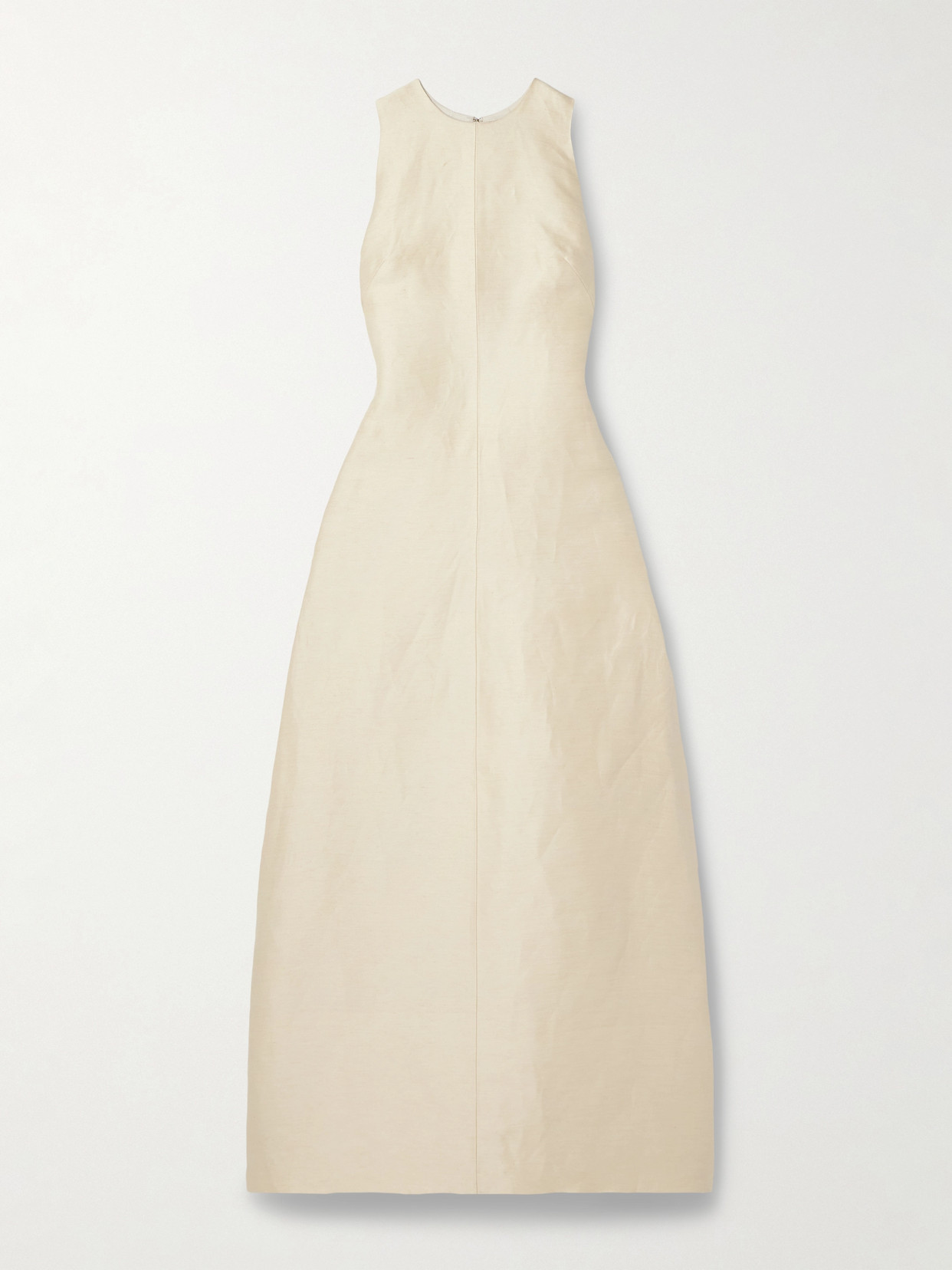 Brandon Maxwell - The Shiva Paneled Linen And Silk-blend Dupioni Gown - Yellow