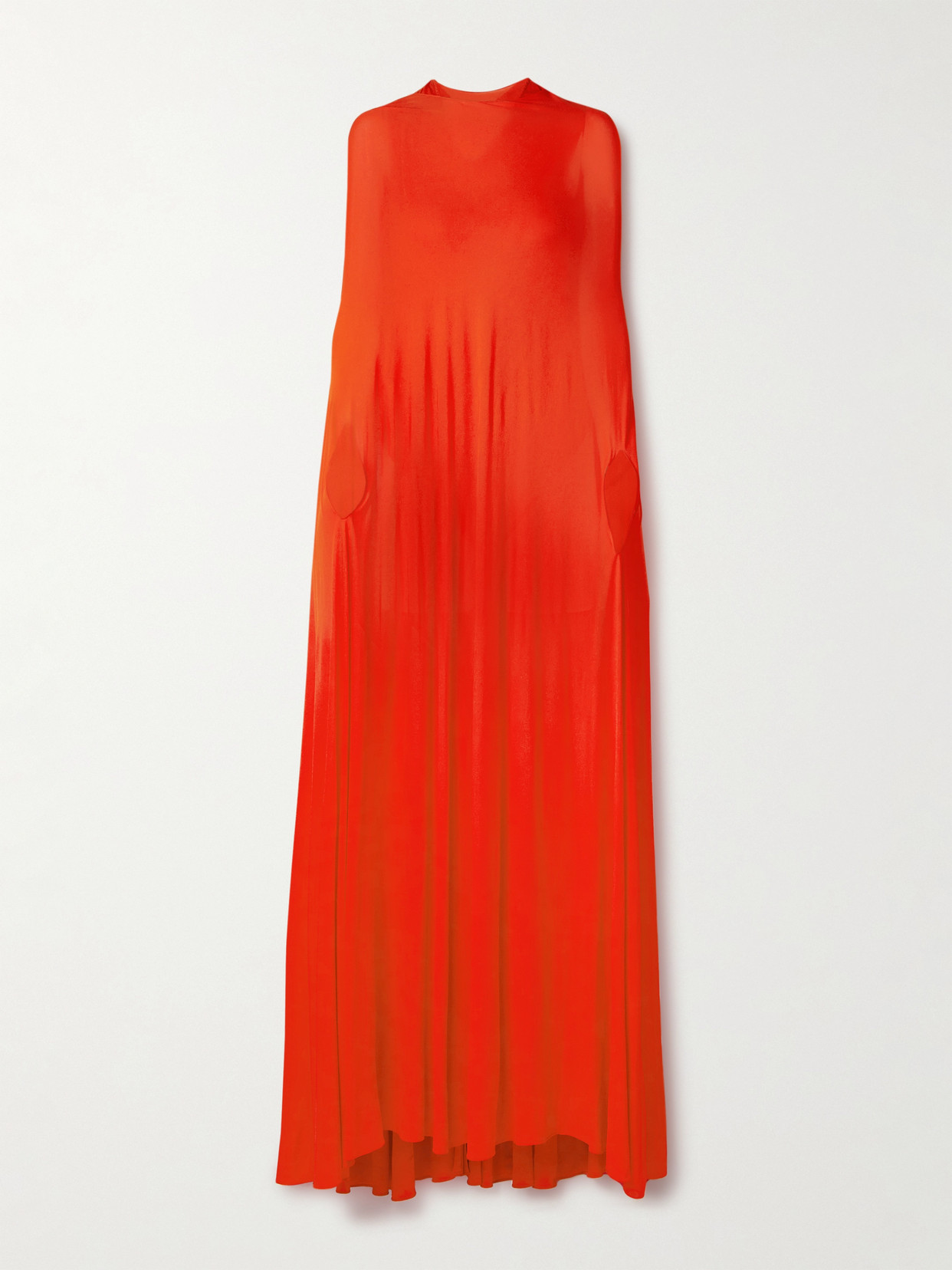 Shop Brandon Maxwell The Louisa Stretch-crepe Gown In Orange