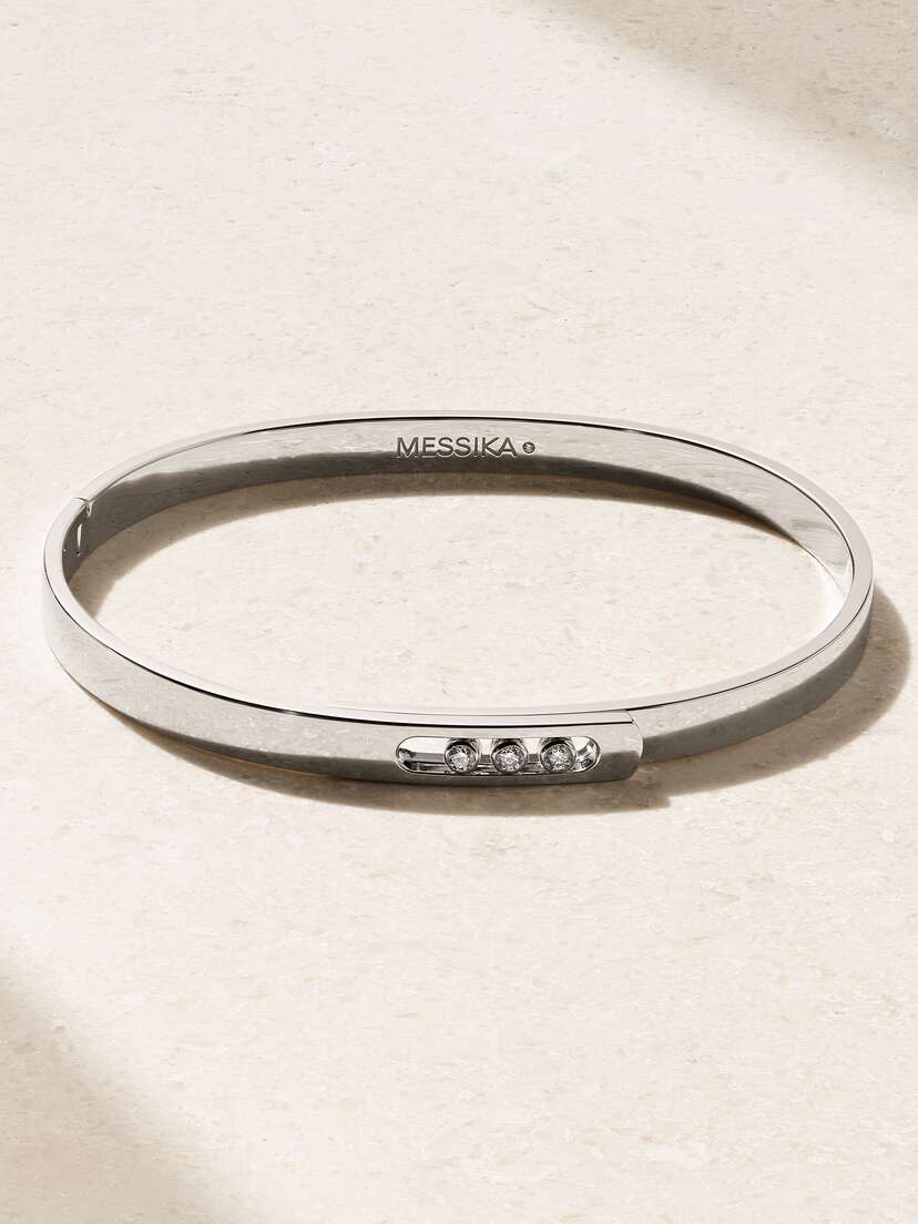Messika ove Noa 18-karat White Gold Diamond Bangle