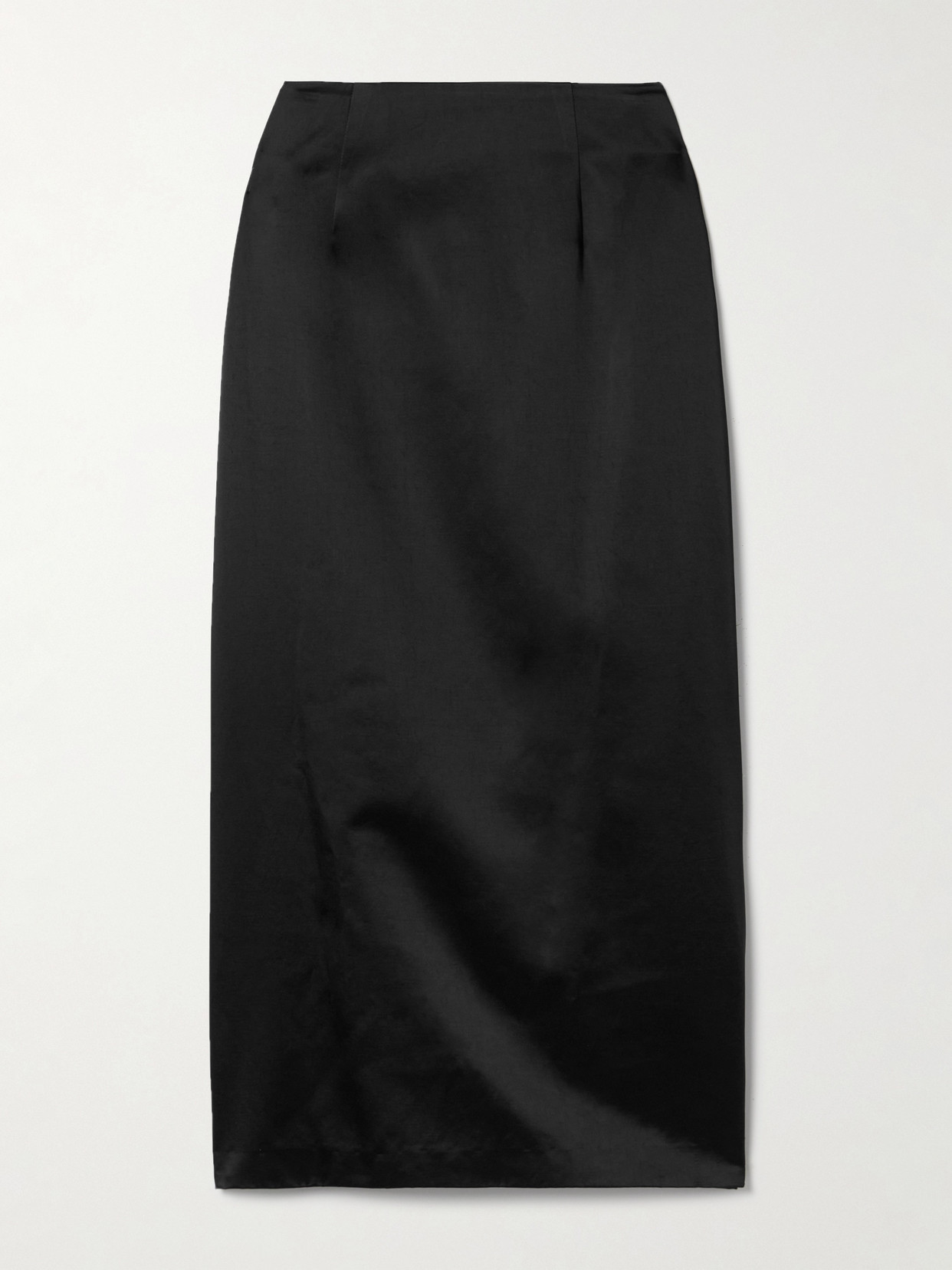 Carolina Herrera Cotton-blend Sateen Midi Skirt In Black