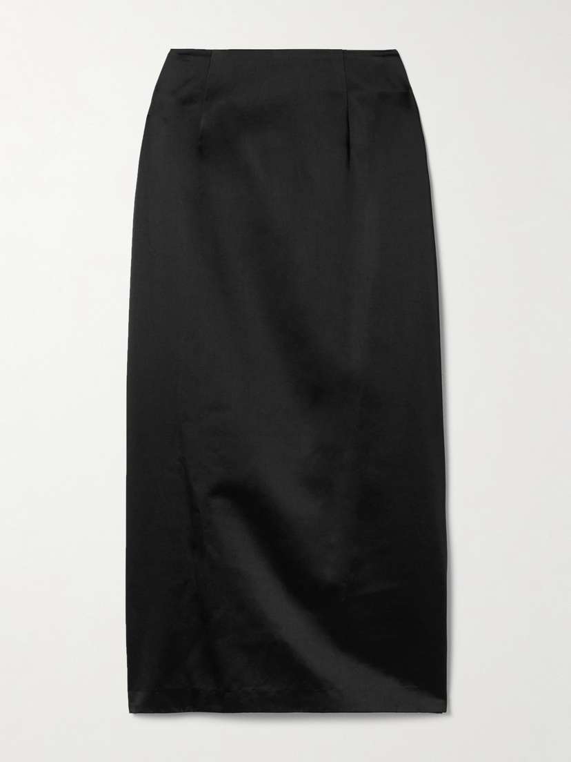Carolina Herrera Cotton-blend Sateen Midi Skirt