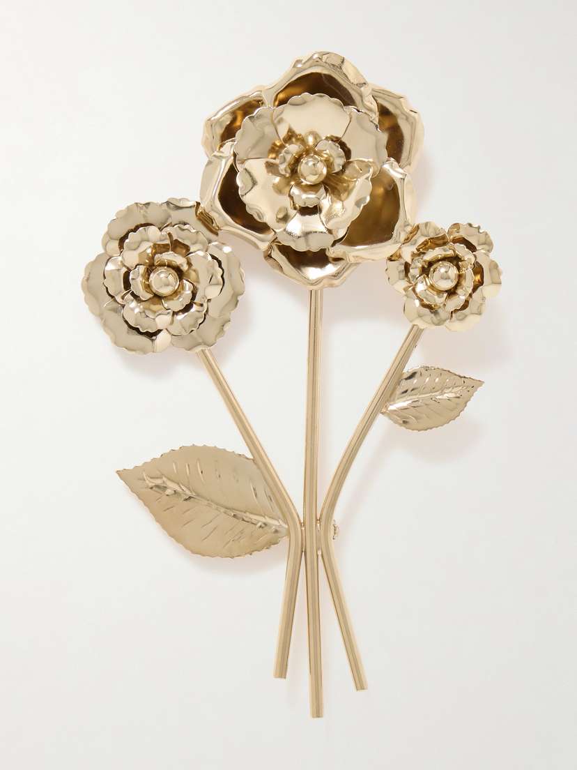 Carolina Herrera -tone Brooch