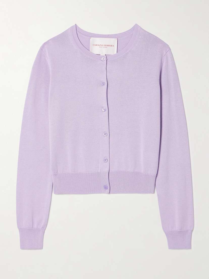 Carolina Herrera Silk And Cotton-blend Cardigan