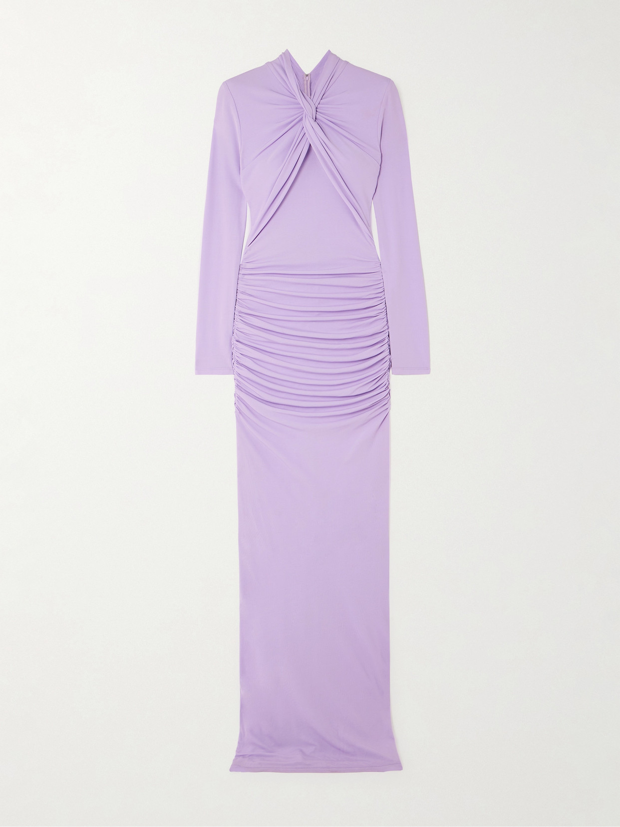 CAROLINA HERRERA TWISTED GATHERED JERSEY GOWN