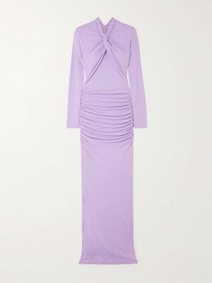 Carolina Herrera Twisted Gathered Jersey Gown