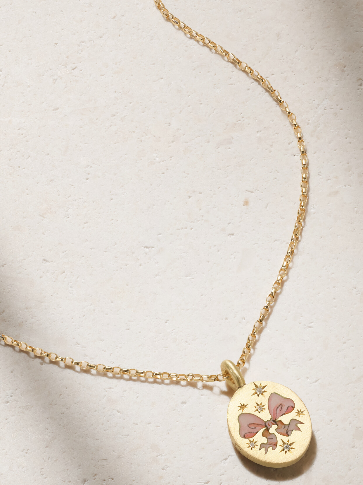 Cece Jewellery Pretty N'Pink 18-karat , Diamond And Enamel Necklace