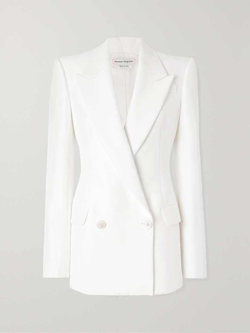 Alexander McQueen Double-breasted Cady Blazer