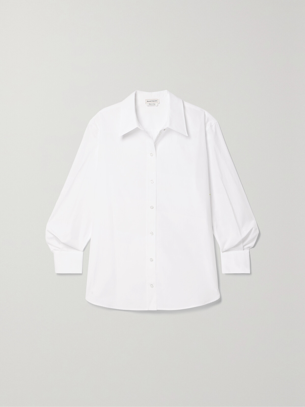 Alexander McQueen Piqué-trimmed Cotton-poplin Shirt